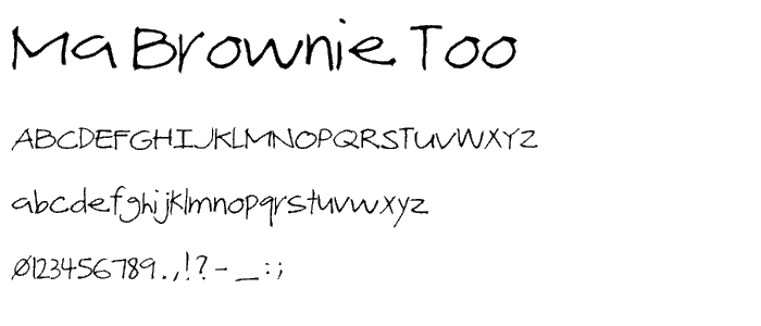 MA Brownie tOO font
